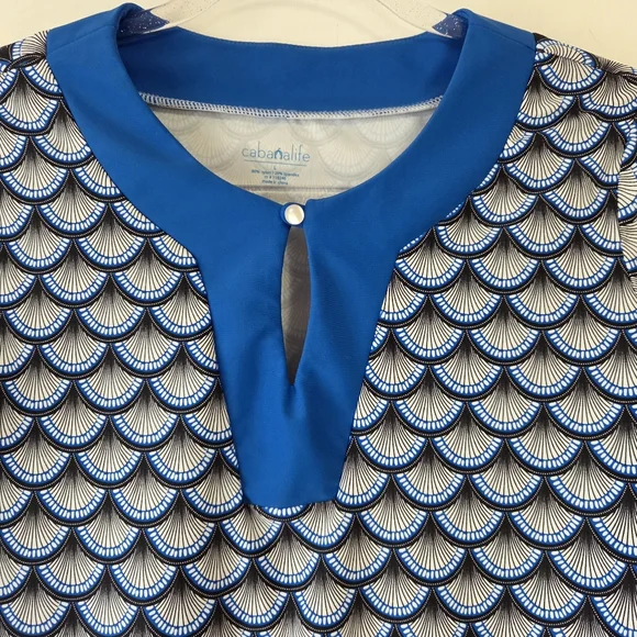 CABANA LIFE Tunic Top Blue Clamshell Large - Picture 2 of 8